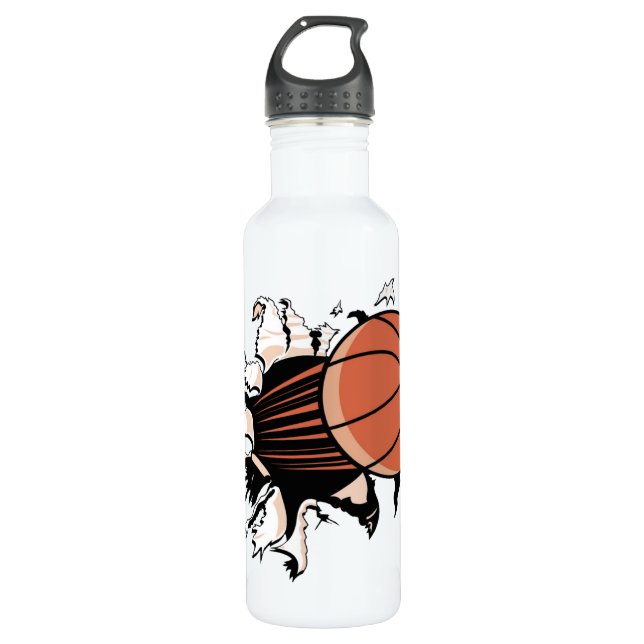 Basketball-Durchbruch Edelstahlflasche (Vorderseite)