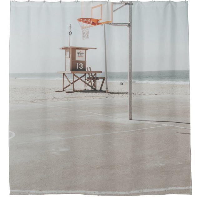 Basketball Duschvorhang (Vorderseite)