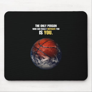 Basketball Earth Motivierend Inspiration Zitat Mousepad