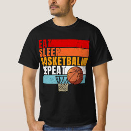 Basketball Eat Sleep Wiederholung für Spieler T-Shirt