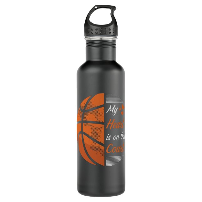 Basketball Edelstahlflasche (Vorderseite)