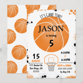 Basketball Einladung zum Geburtstag,