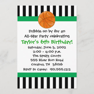 Basketball Einladung zum Geburtstag