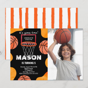 Basketball Einladung zum Geburtstag Foto