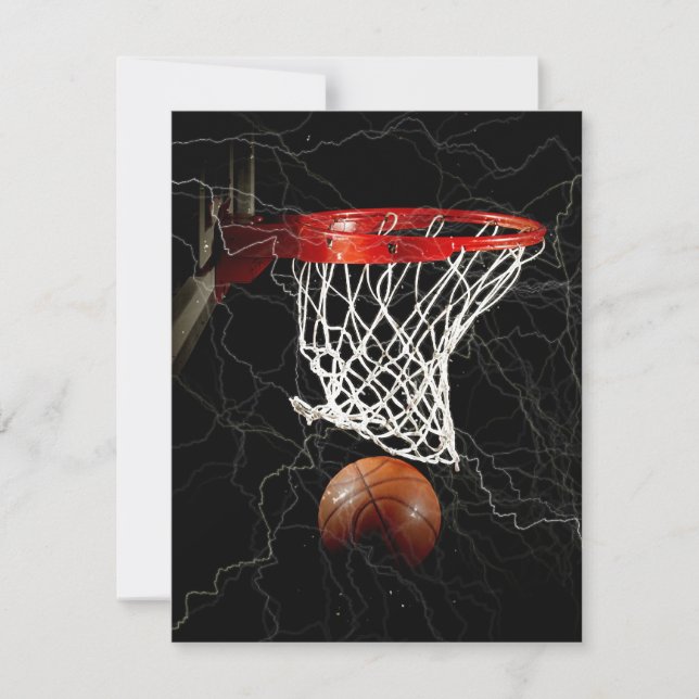 Basketball Einladungen Ankündigungen (Vorderseite)