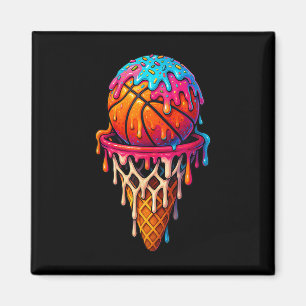 Basketball-Eiscreme-Drip für Jungen Mädchen Jugend Magnet