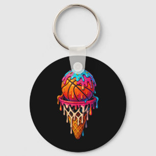Basketball-Eiscreme-Tropf für Jungen Mädchen Jugen Schlüsselanhänger
