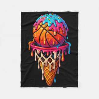 Basketball-Eiscreme-Tropfen für Jungen Mädchen Jug Fleecedecke