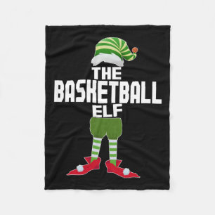 Basketball Elf Matching Family Group Weihnachtsfei Fleecedecke