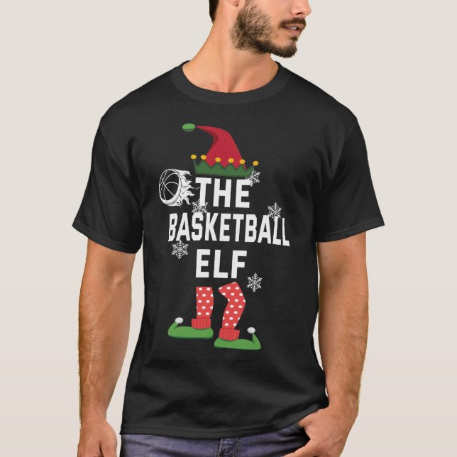 Basketball-Elf-Weihnachten  T-Shirt (Vorderseite)