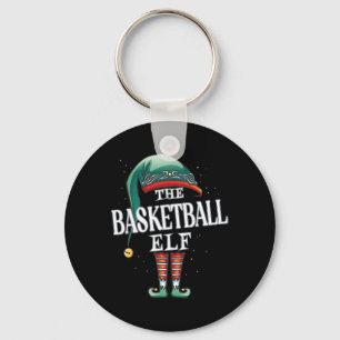 Basketball Elf Weihnachtsgruppe Xmas Pajama Party Schlüsselanhänger