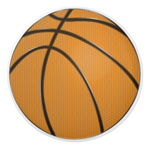 Basketball-Entwurf in klassischem Orange und Keramikknauf