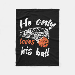 Basketball Er Liebe nur seinen Ball Fleecedecke