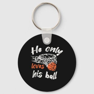 Basketball Er Liebe nur seinen Ball Schlüsselanhänger