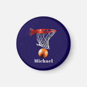 Basketball Ersetze mit deinem Namen Magnet