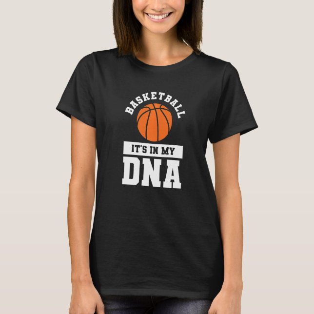 Basketball Es ist in meinem Dna Trainer Sportball  T-Shirt (Vorderseite)