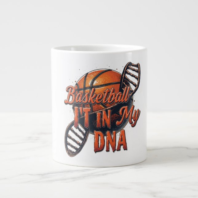 Basketball Es ist in meiner DNA Jumbo-Tasse (Vorderseite)