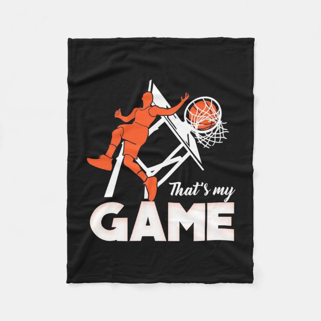 Basketball Es ist mein Spiel Fleecedecke (Vorderseite)