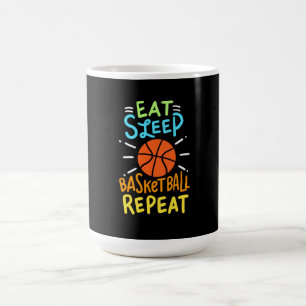 Basketball - Essen Schlafen Basketball Wiederholen Kaffeetasse