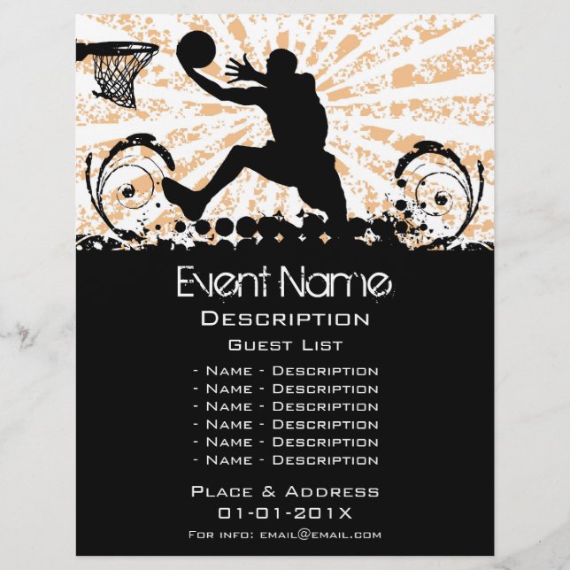 Basketball-Event-Werbeaktion Flyer (Vorne)