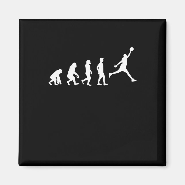 Basketball Evolution Champion Basketball Spieler Magnet (Vorne)