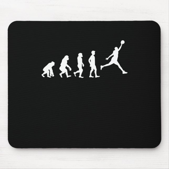 Basketball Evolution Champion Basketball Spieler Mousepad (Vorne)