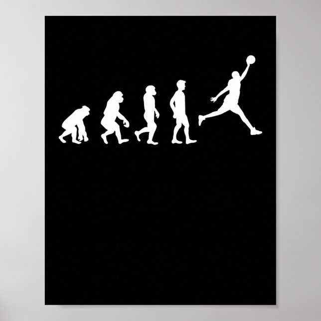 Basketball Evolution Champion Basketball Spieler Poster (Vorne)