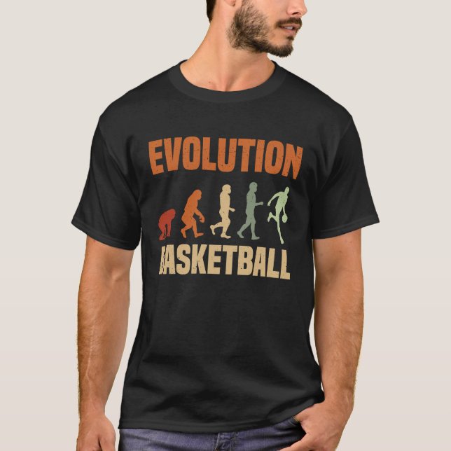 Basketball Evolution From Monkey To Men BBall  Dun T-Shirt (Vorderseite)