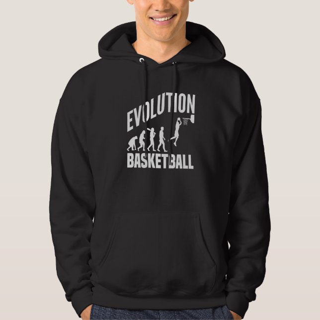 Basketball Evolution From Monkey To Men BBall Dunk Hoodie (Vorderseite)
