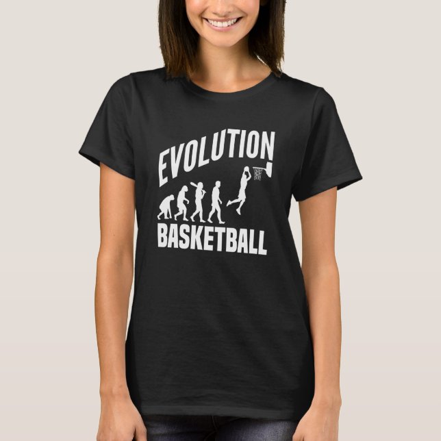 Basketball Evolution From Monkey To Men BBall Dunk T-Shirt (Vorderseite)