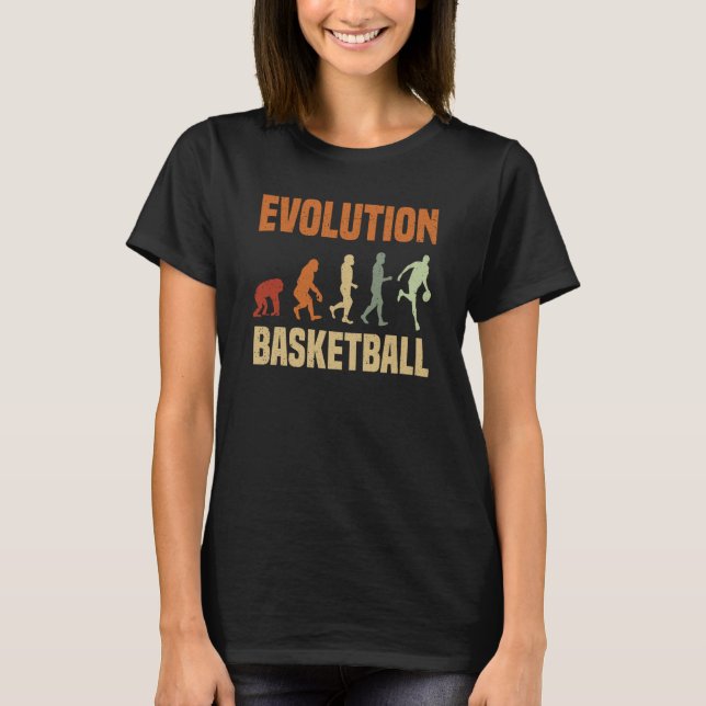 Basketball Evolution From Monkey To Men BBall Dunk T-Shirt (Vorderseite)