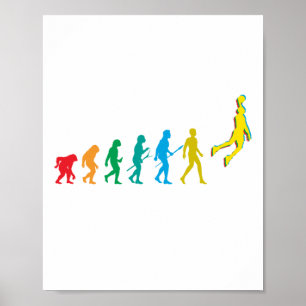 Basketball Evolution Funny Gift für Basketball Pla Poster