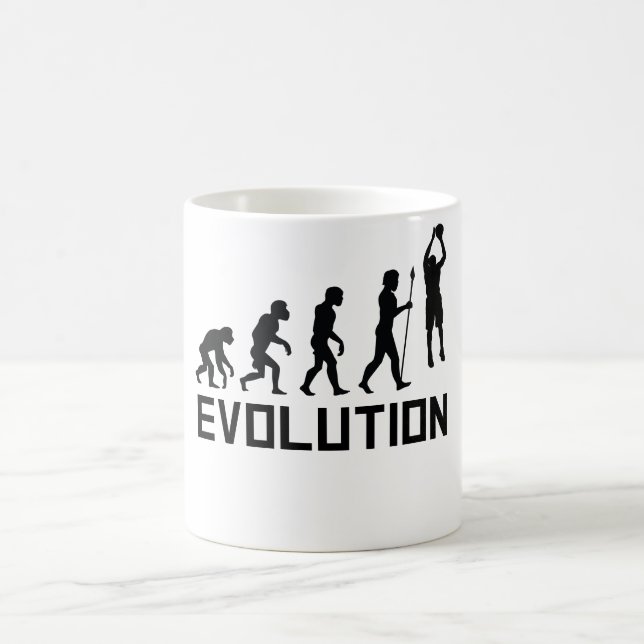 Basketball-Evolution Kaffeetasse (Mittel)