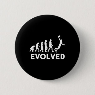 Basketball Evolution Männer Frauen Mädchen Kinder Button
