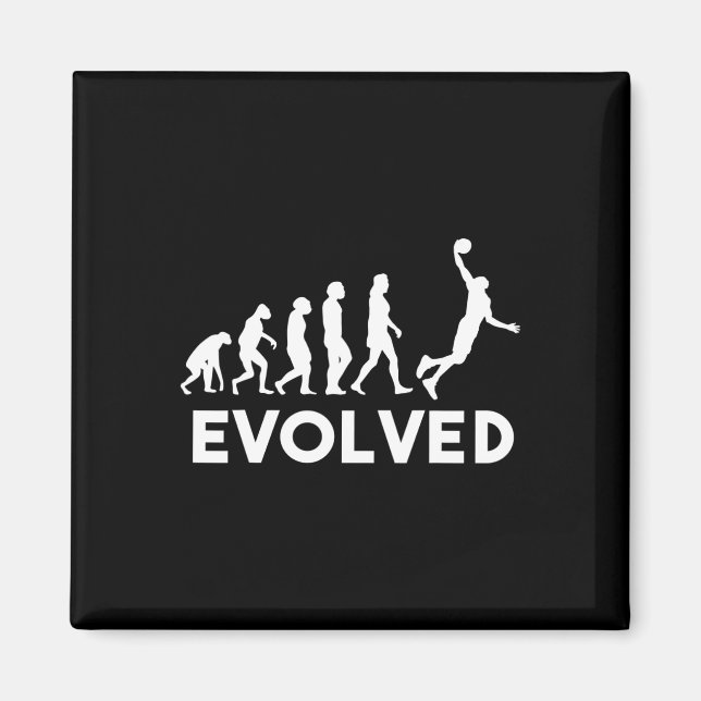 Basketball Evolution Männer Frauen Mädchen Kinder  Magnet (Vorne)