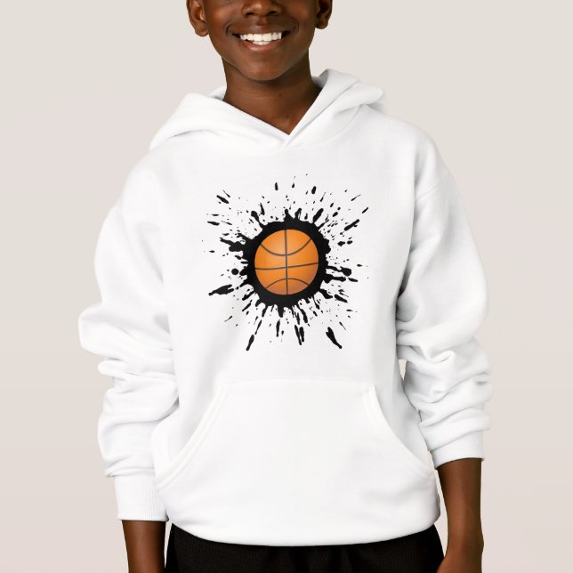 Basketball-Explosion Hoodie (Vorderseite)