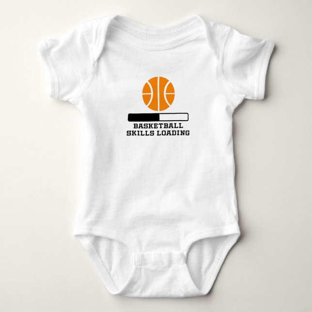 Basketball-Fähigkeits-Laden Baby Strampler (Vorderseite)