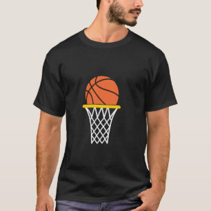 Basketball fällt durch das Netz mit Schwung T-Shirt
