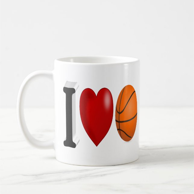 Basketball Fan Halbtext Tasse (Links)