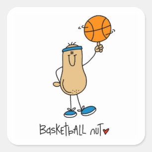 Basketball-Fan-T-Shirts und Geschenke Quadratischer Aufkleber