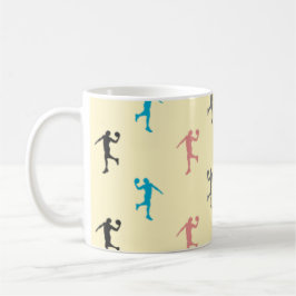 Basketball - Farbiges Spielermuster Kaffeetasse