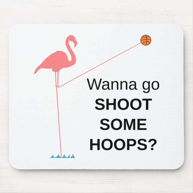Basketball Flamingo Mousepad (Vorne)