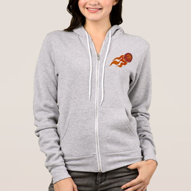 Basketball-Flammen Hoodie (Vorderseite)