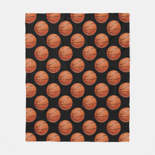 Basketball Fleecedecke (Vorderseite)