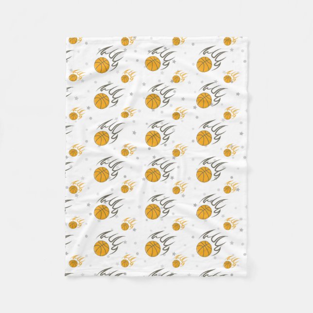 Basketball Fleecedecke (Vorderseite)