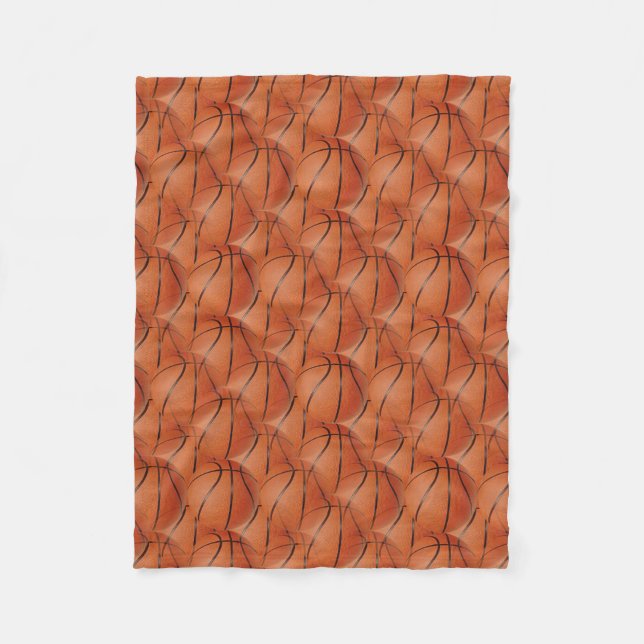 Basketball Fleecedecke (Vorderseite)