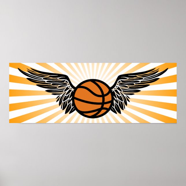 Basketball: Flügel Poster (Vorne)