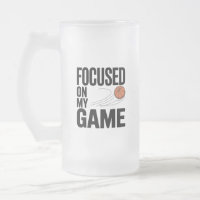 Basketball Fokussierte Mattierte Tasse aus Glas