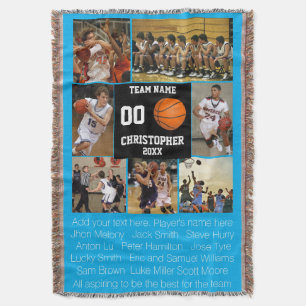 Basketball Foto Collage Fleece Decke