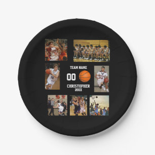 Basketball-Foto-Collage Pappteller